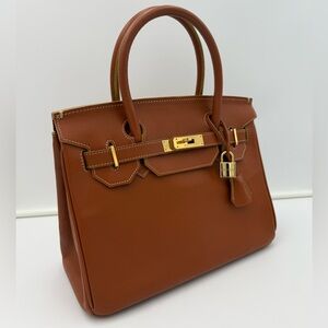 HIGH-CLASS by Claudio Budel 1971 MILANO 30 Bag in Gold Brown • Made in ITALY